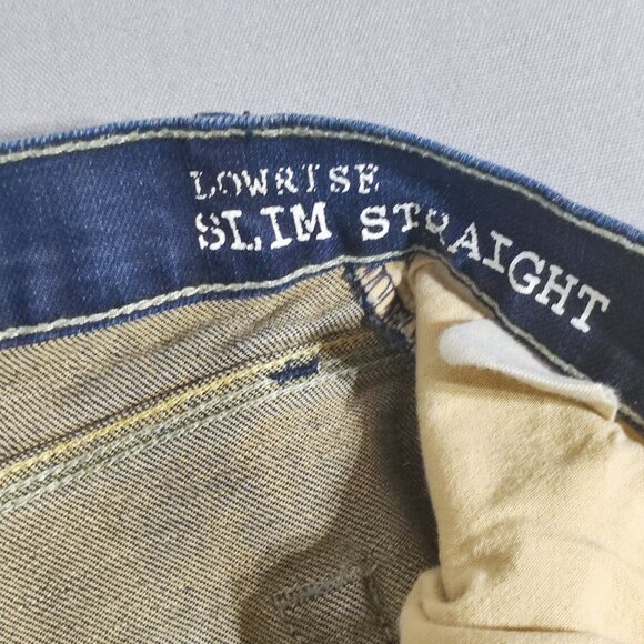 Blue notes Zack Slim Straight Jeans men's sz 30X32 dark washed ink blue low rise - Picture 8 of 14